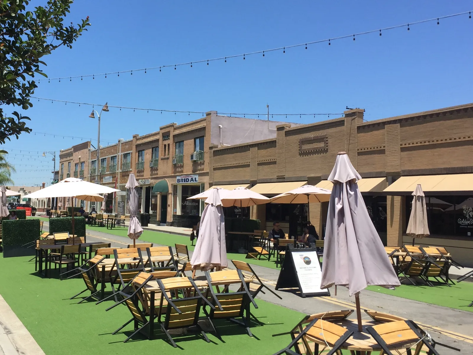 Placita Santa Fe patio in Old Town Placentia